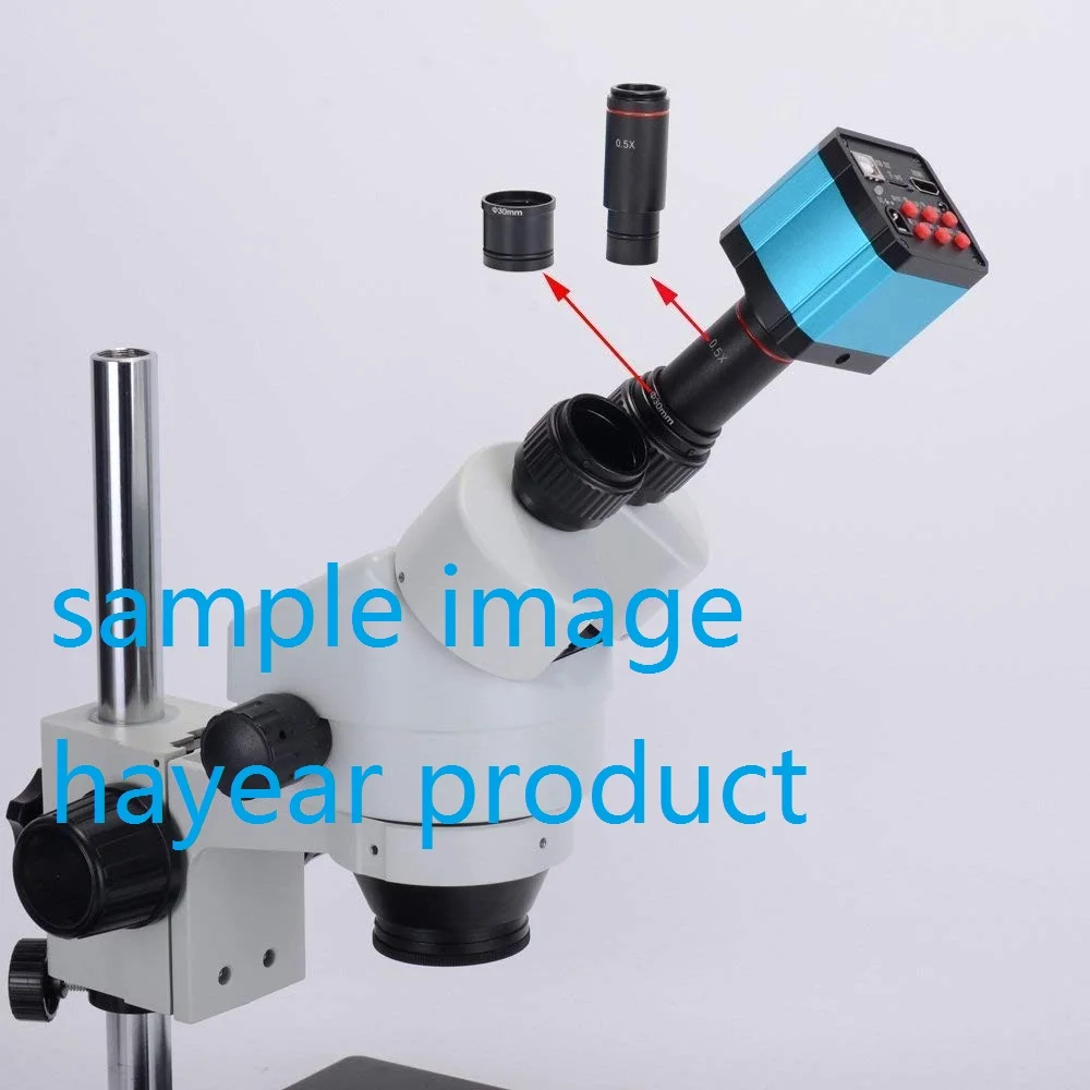 

HAYEAR 0.5X Eyepiece Lens 23.2mm Mounting with 30mm 30.5mm Ring Adapter Applicable for Biomicroscope Stereo Microscope Camera