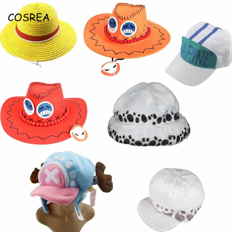 Аниме ONE PIECE шляпы для косплея Monkey D. Соломенная шляпа Луффи ковбойская Tony Chopper Navy