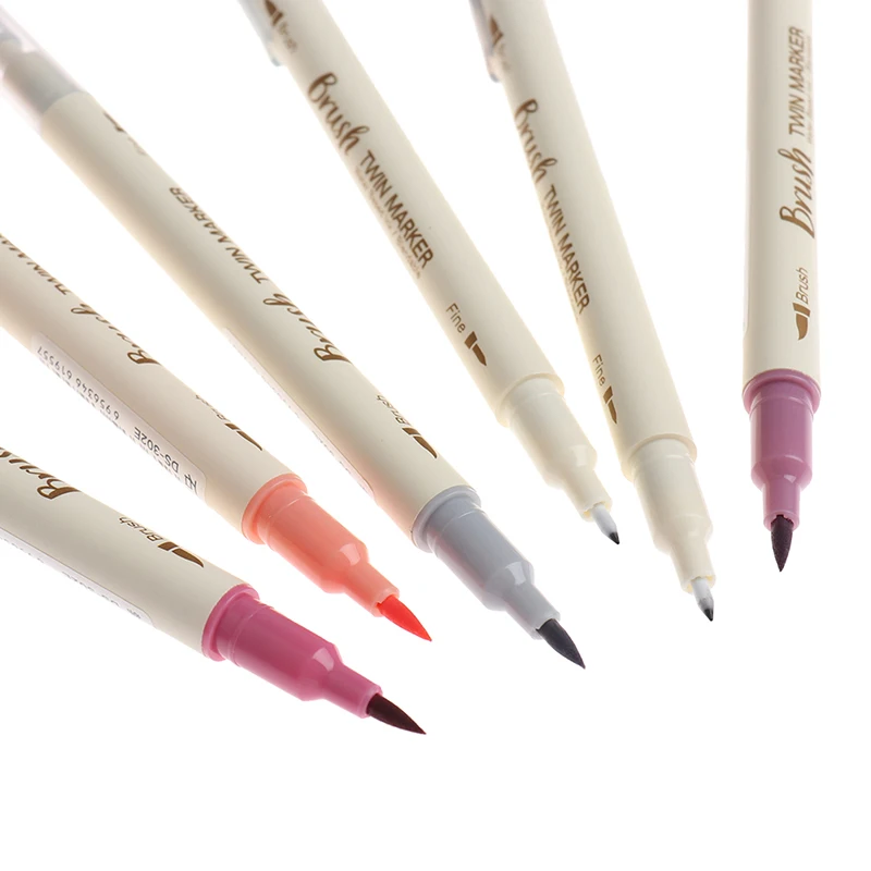 

3/20pcs Blendable Watercolor Art Painting Retro color Twin Marker Pens Set Brush Drawing Fine Liner Water Based Ink School