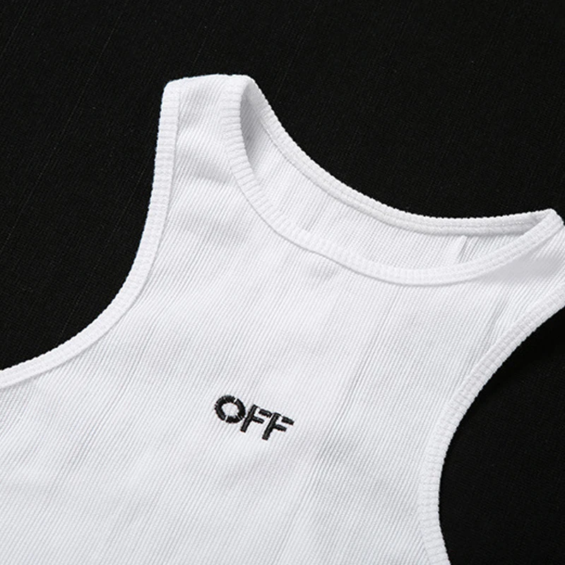 

2020 spring and summer new women's embroidered letters slim Sleeveless vest top women