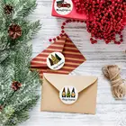 Наклейка, Рождественский Декор, наклейка, этикетка, круглые этикетки, рождественский подарок, наклейки, рождественская елка, коробка для конфет, Новогодняя упаковка, этикетка