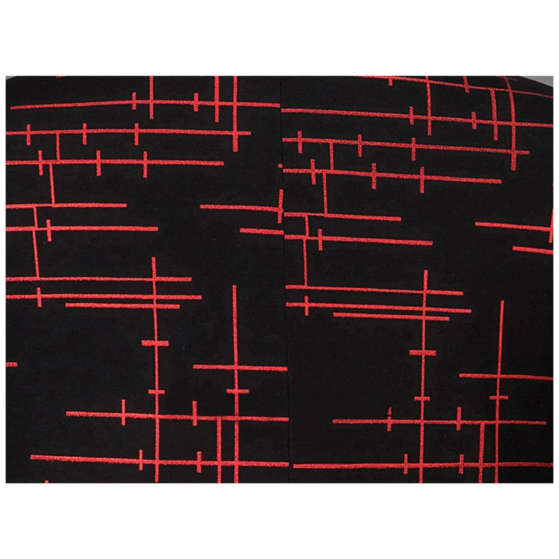 

Shenrun Men's Suit Fashion Slim Fit Groom Tuxedos Singer Musician Stage Costume Party Prom Peak Lapel Golden Print Black Suits