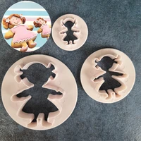3 piece set for boys and girl fondant printing cutting die compression die diy baking cookie mold