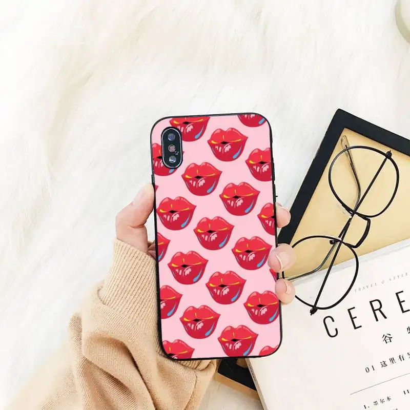 

YNDFCNB Sexy lips Phone Case For iPhone 11 8 7 6 6S Plus X XS MAX 5 5S se 2020 11 12pro max iphone xr case