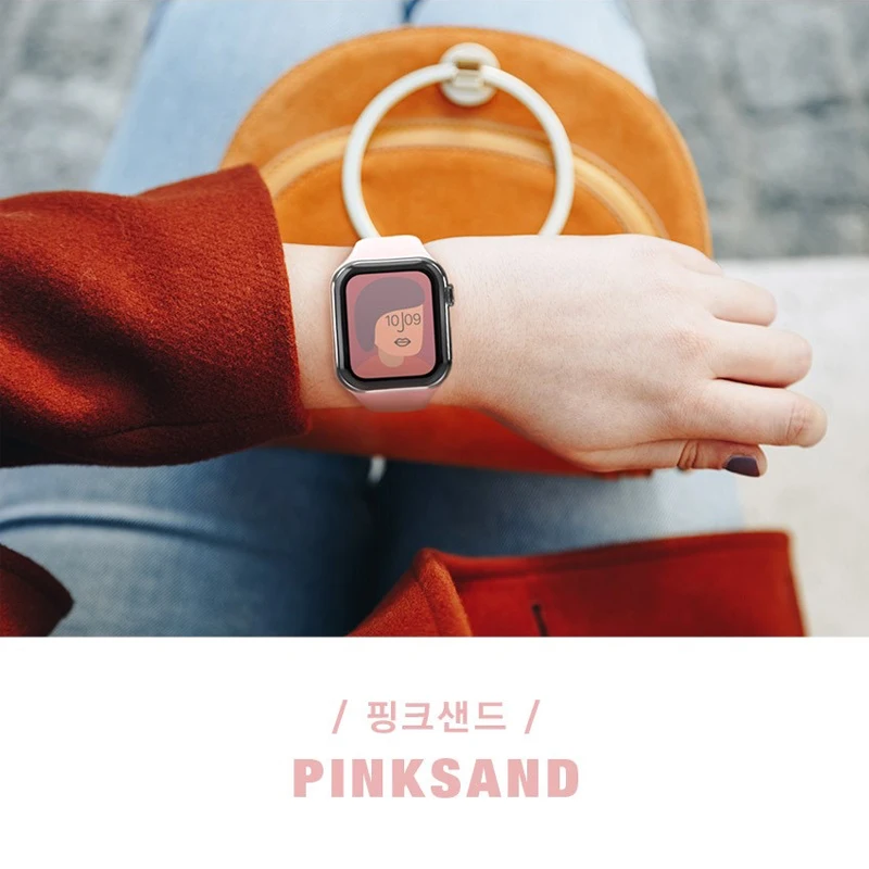 Silicone Strap For Apple Watch band 40mm 44mm 42mm 38mm Rubber belt smartwatch bracelet watchband iWatch serie se 3 4 5 6 strap