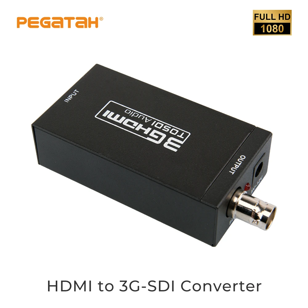 Mini Video Converter HD HDMI to 3G-SDI SDI to HDMI Video Converter with Adapter BNC 1080P Converter Detection for Camera