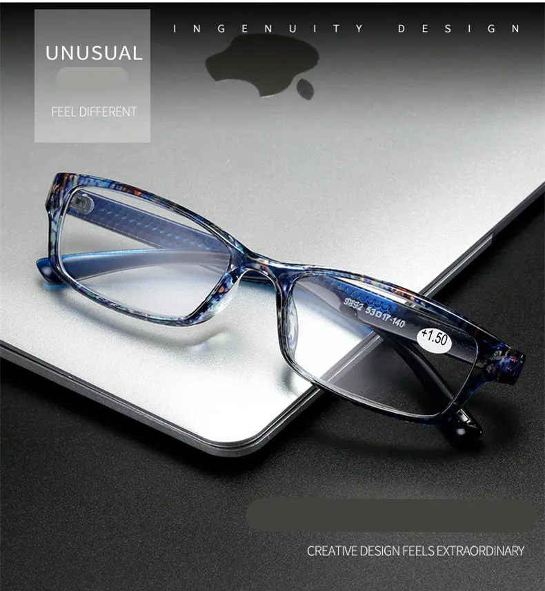 Vintage Floral Frame Reading Glasses Men's Women's Brand Design Rectangular Glasses Presbyopic Glasses Diopter Magnifying Glass