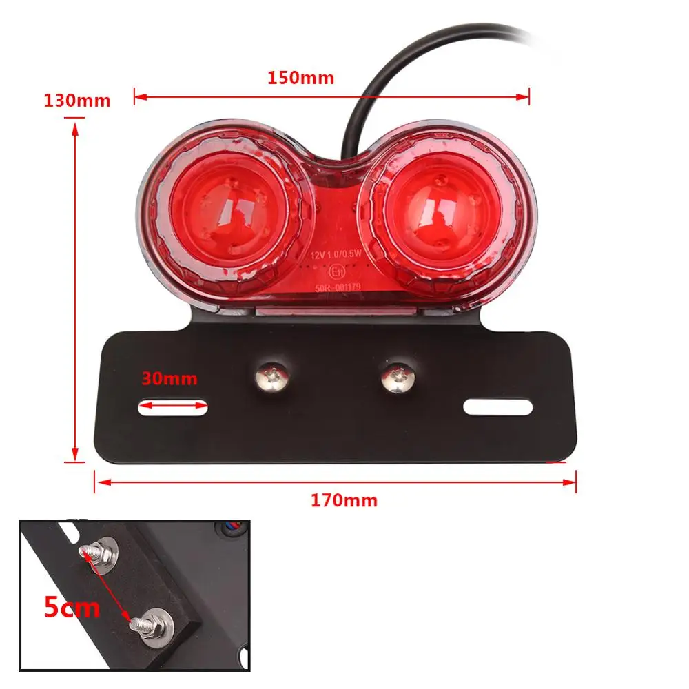 Мотоциклетный дымчатый красный светодиодный сигнал поворота тормозной фонарь