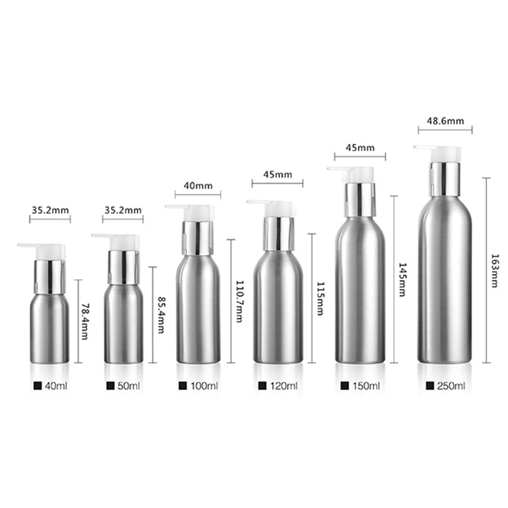 2 шт. Заправляемый алюминиевый флакон для шампуня гель душа эмульсионные