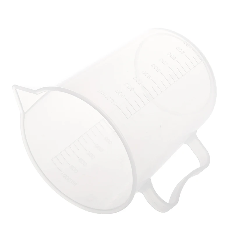 

1000mL Capacity Clear Plastic Graduated Laboratory Measuring Set Beaker