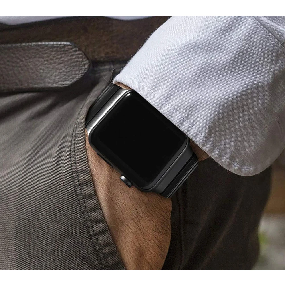 

for apple watch 6 band series 5 4 se 44mm 40mm Link Bracelet for iwatch 3 42mm 38mm strap Upgraded adapter Stainless Steel bands
