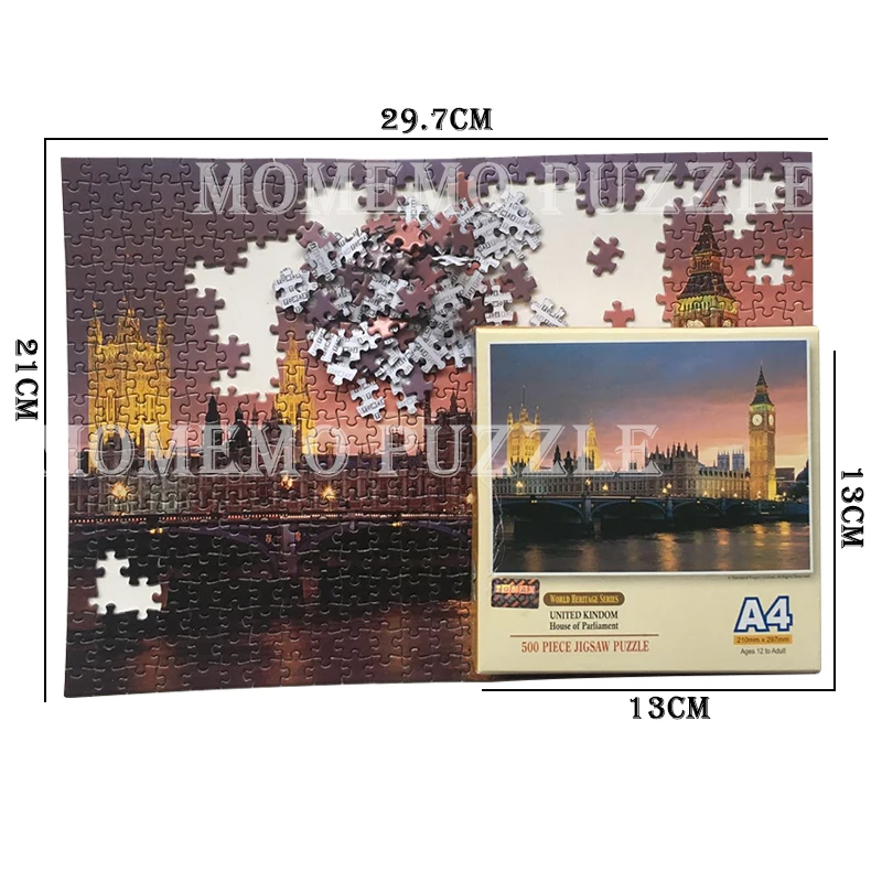 Мини пазл Petra Paper из 500 деталей Джордан историческое здание пейзаж для взрослых и