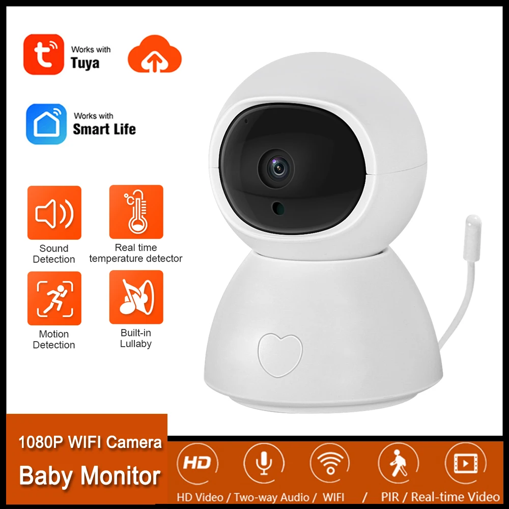 

NEOCoolcam HD 1080P WiFi Baby Monitor Camera Wireless Home Security Nanny Pet Cameras Tuya Smart Life APP Sound Detection Alarm