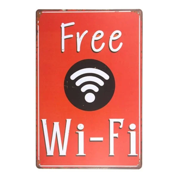 Винтажные металлические жестяные таблички с Wi Fi для украшения стен дома бара