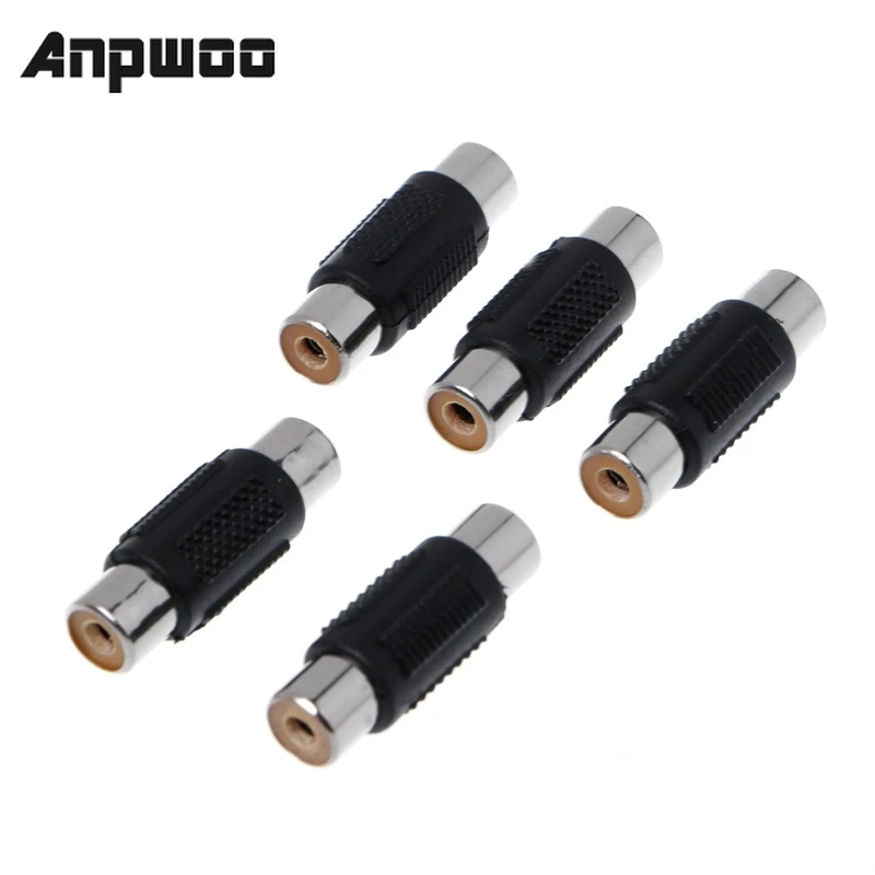 

ANPWOO 5 шт. RCA гнездо к RCA гнездо Аудио Видео кабель разъем переходник