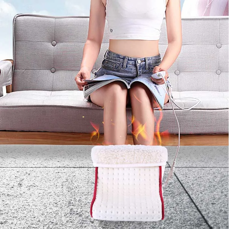 Уютная электрическая грелка для ног с подогревом моющаяся 5 режимов подушка