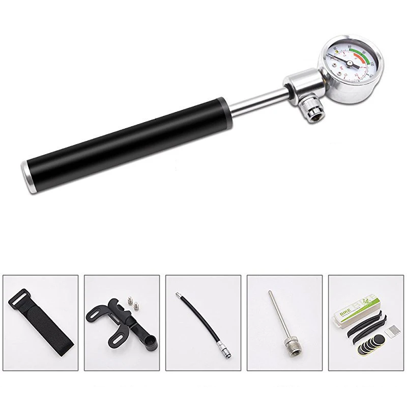 Мини Велосипедные насосы с Давление датчик 210 фунтов/кв. дюйм Портативный ручной
