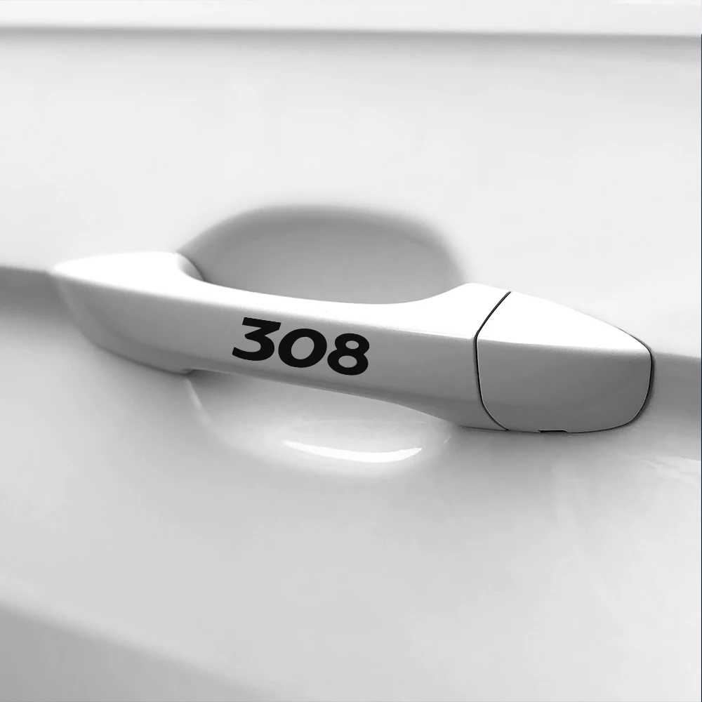 Виниловые креативные наклейки из ПВХ для гоночных автомобилей Peugeot 308 4 шт.