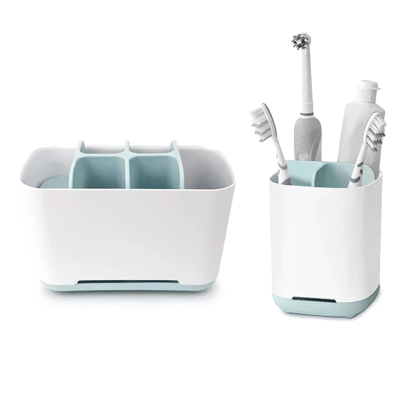 

Toothpaste Holder Save Space Toothbrush Holder Shaving Makeup Brush Teeth Brush Organizer Case Stand Bathroom Accessories