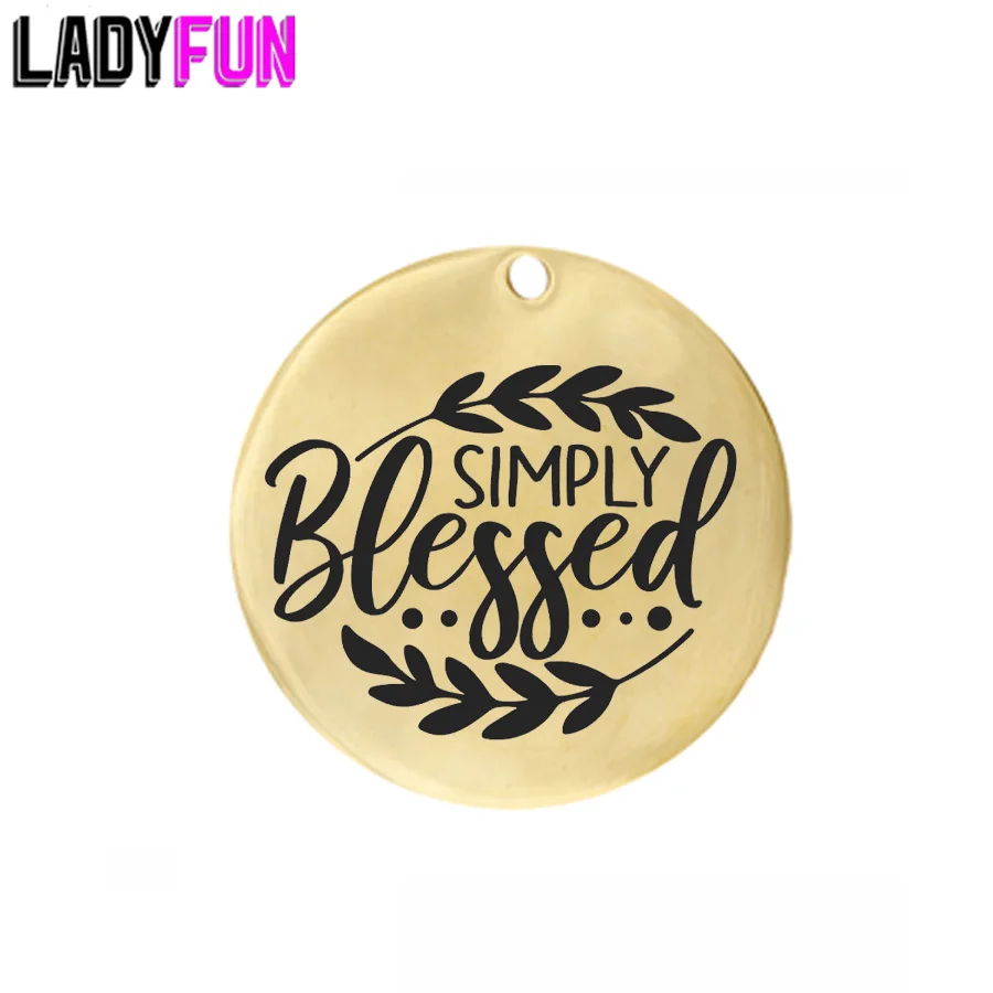 Bless подвески из нержавеющей стали просто Блаженный Шарм кулоны оптом ювелирные