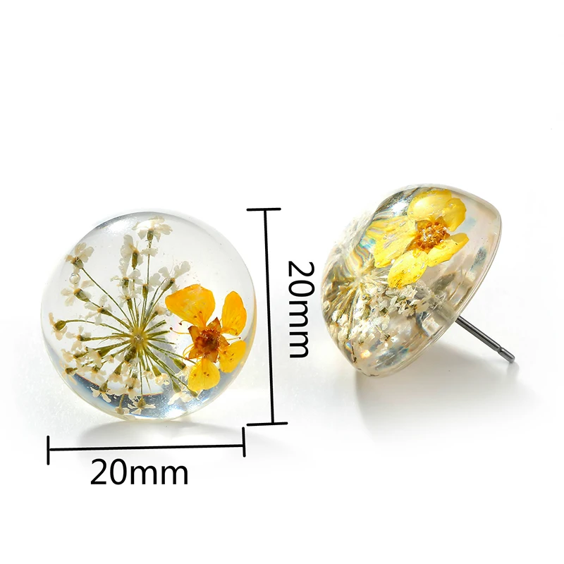 Новые художественные серьги простой стиль Красочные Сушеные в форме цветов