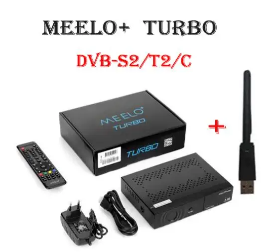 USB WIFI MEELO TURBO такой же как MEELO+ ONE PRO 1080P DVB-S2 спутниковый ресивер H.265/HEVC/AVC Linux телеприставка поддержка YouTube cam Enigma2 - Цвет: USB WIFI