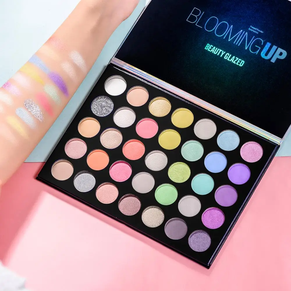 Профессиональные Красочные Тени для век Beauty Glazed макияж 35 ярких красочных матовых