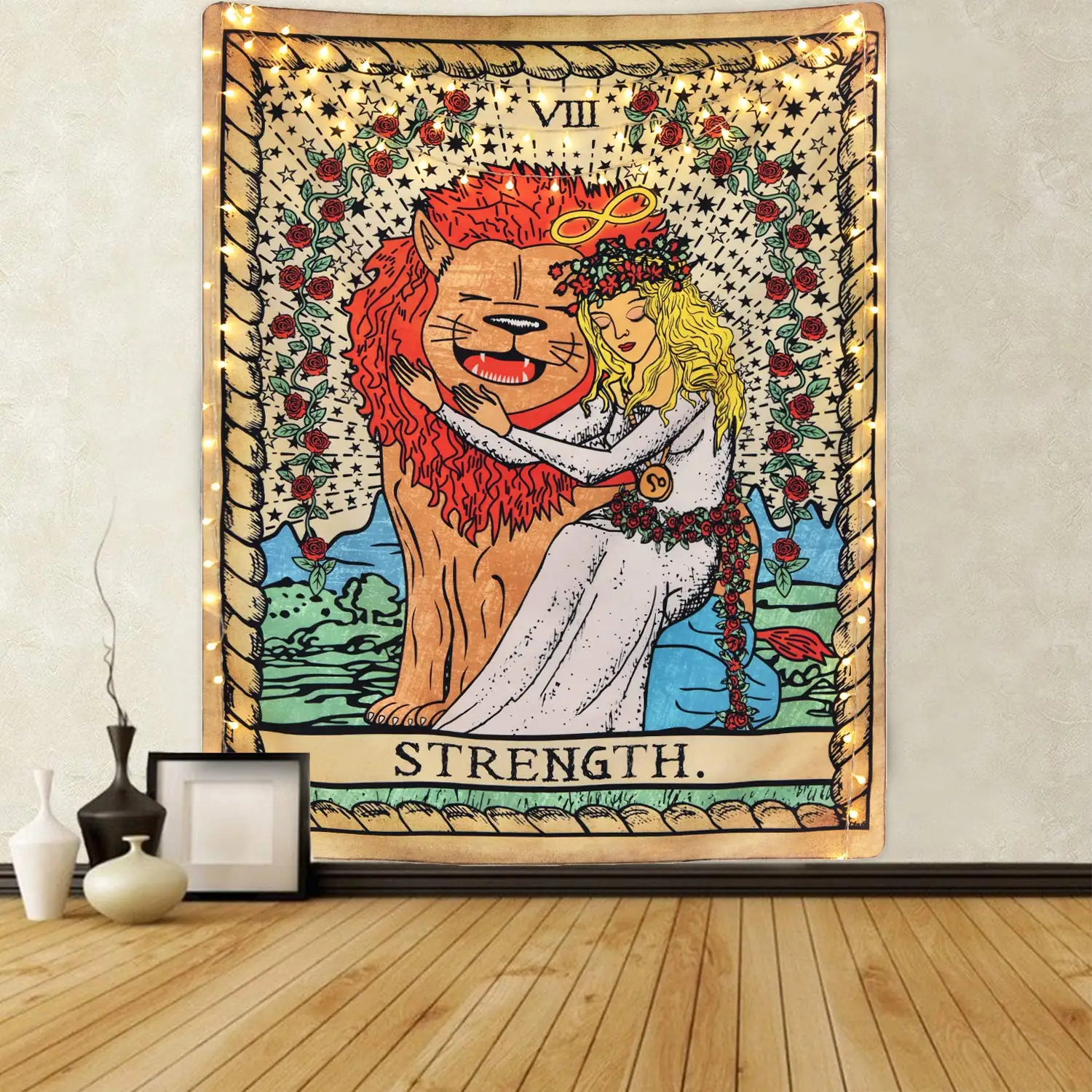 Прочные карты Таро хрупкая девушка Успокаивающая Львиный гобелен|Декоративные