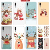 phone case for huawei p50 p40 p10 p20 p30 lite pro p smart z 2019 2020 cover cute christmas deer