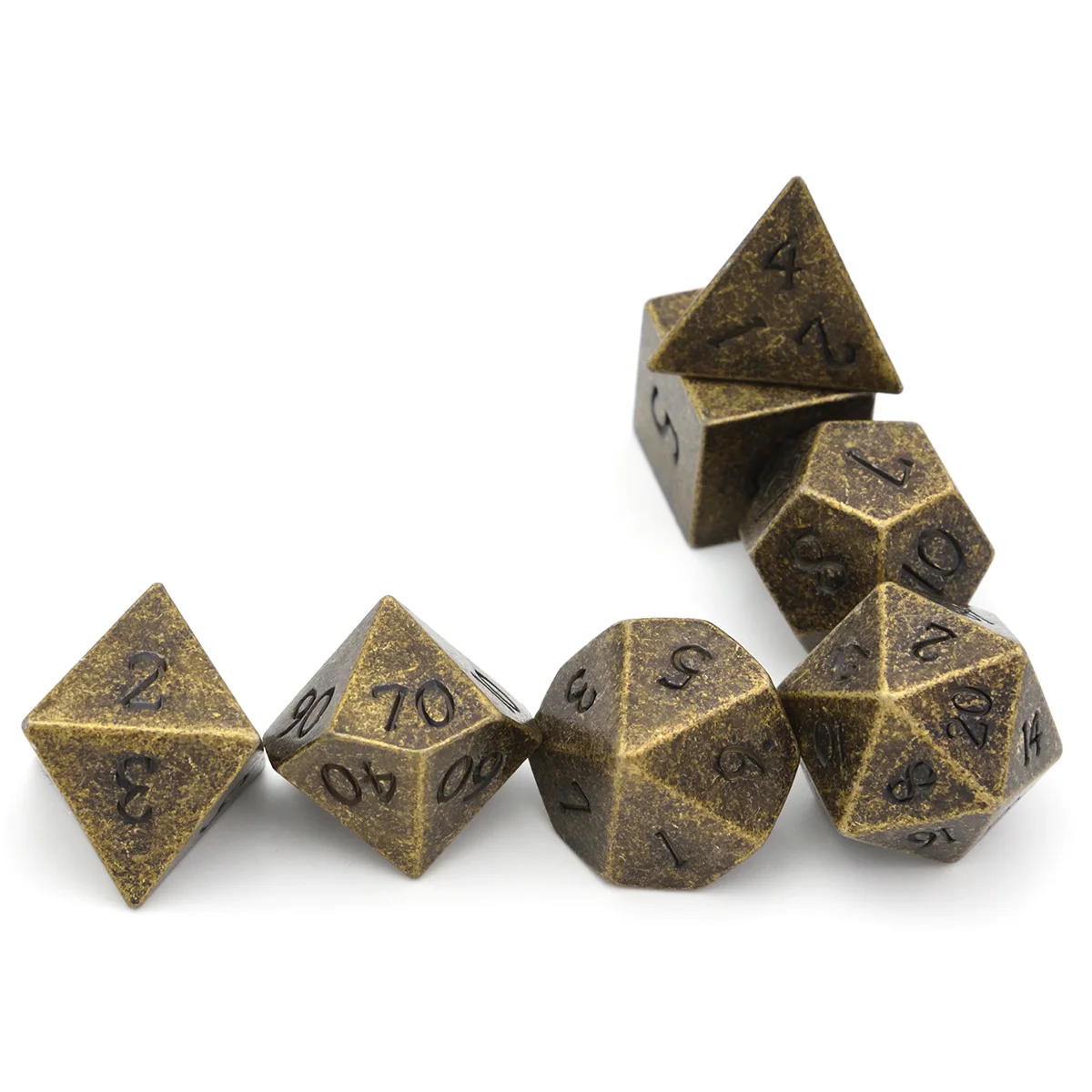 16 мм стандартные металлические игральные кости с черным чехлом для ролевых игр DND