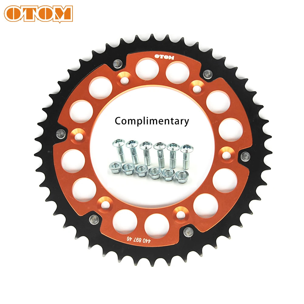 OTOM Мотокросс 46T двойная звездочка задняя цепь диск стальная алюминиевая пластина