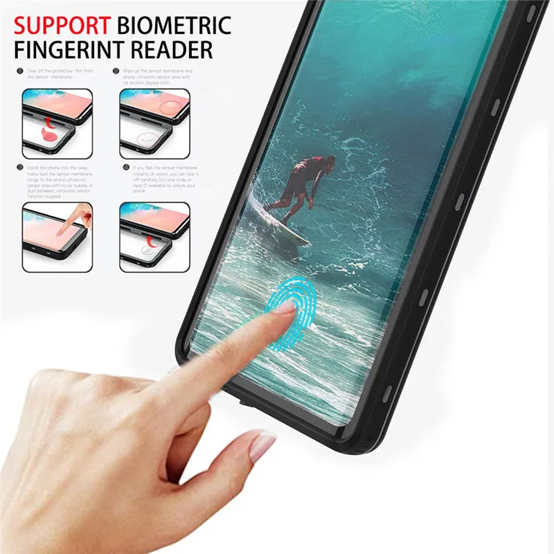 Водонепроницаемый чехол для Samsung Note10 Plus 8 9 IP68 2 м герметичный плавания под водой S10E