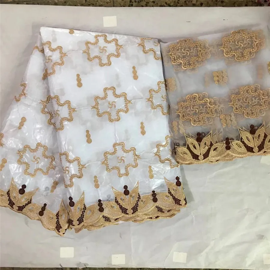 Белая кружевная ткань 2020 высококачественная нигерийская высокого качества