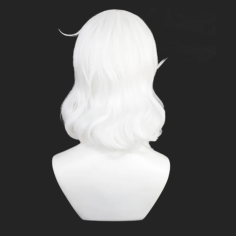 Helltaker белый вьющиеся волосы Косплэй Хэллоуин вечерние синтетический