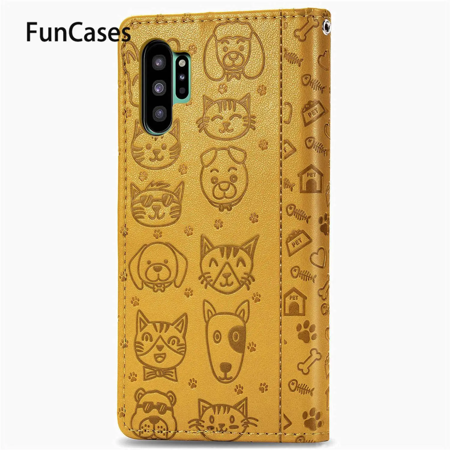 Чехол-книжка с собакой ЛАПКОЙ из искусственной кожи для ajax Samsung Note 10 Pro sFor Galaxy etui