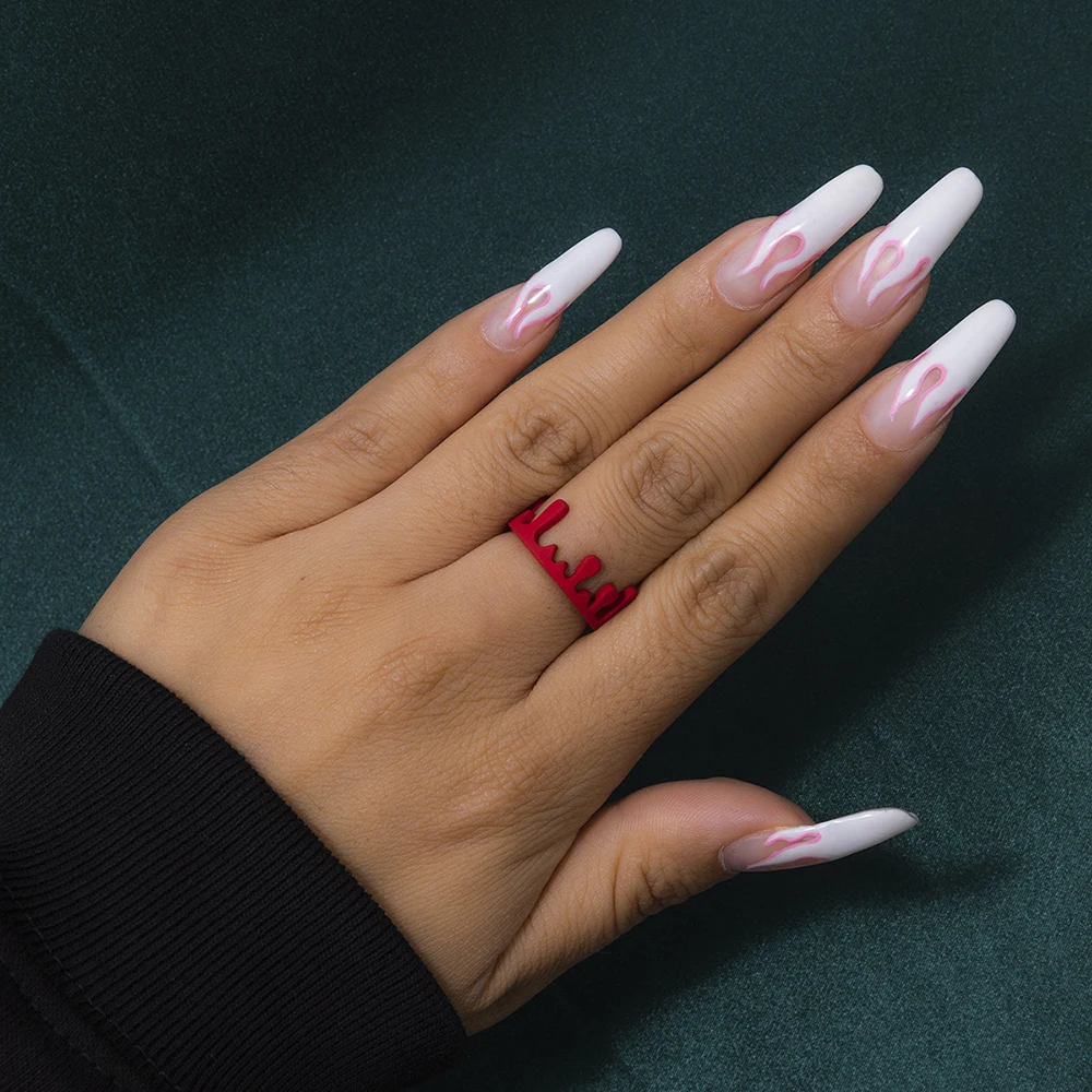 Крутое кольцо SRCOI в форме короны на Хэллоуин вампира гот панк кровь красные