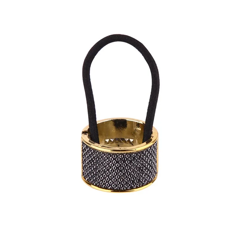 Модные эластичные резинки для волос Круглые розовое золото кольцо держатель