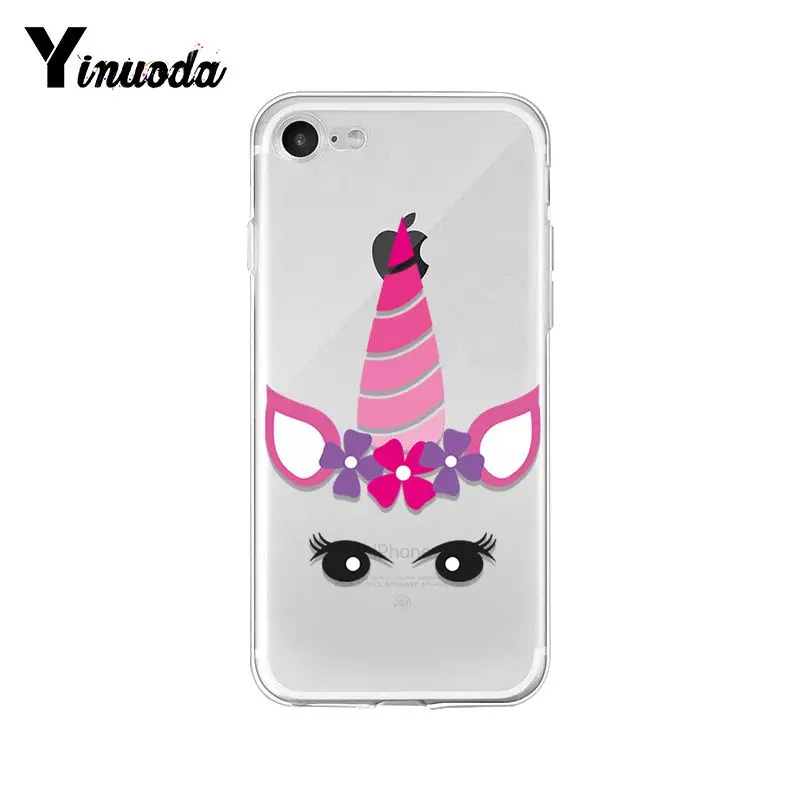 Yinuoda Rainbow Unicorn DIY Printing Drawing Phone Case Cover for iPhone 5 5Sx 6 7 7plus 8 8Plus X XS MAX XR 11 pro max | Мобильные
