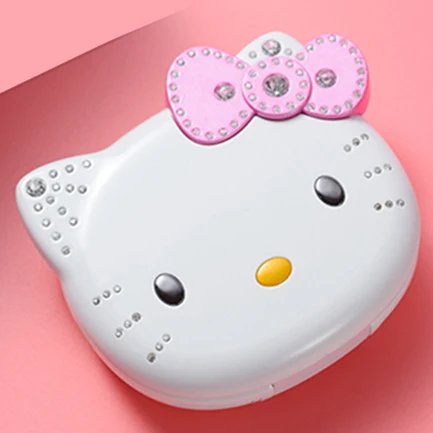 white Милый мини-телефон hello kitty для девочек K688+ четырехдиапазонный флип-мобильный телефон с мультяшками разблокированный детский мини-телефон с двумя sim-картами - Цвет: white