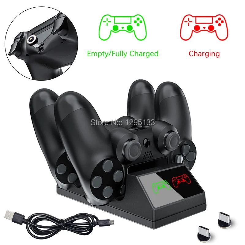 Новинка для PS4 Pro тонкий беспроводной контроллер зарядное устройство магнитный