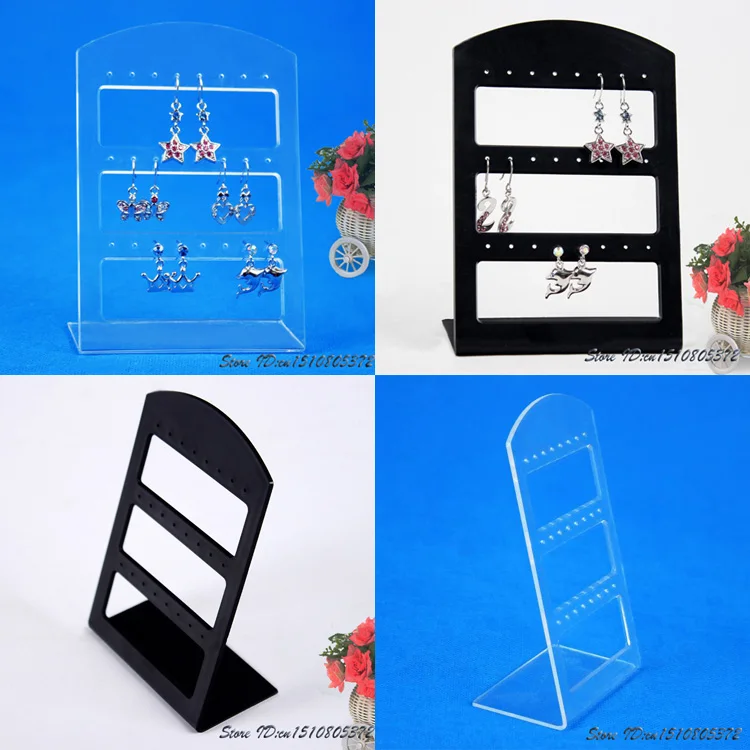 

15 шт./лот, акриловые 24 Отверстия, 12 пар, витрина для ювелирных изделий, полые серьги, держатель для сережек, витрина для сережек