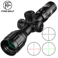 fire wolf 3 9x32 rifle scope with red green illuminated cross hunting tactical optical scope range air gun pocket mirror sight