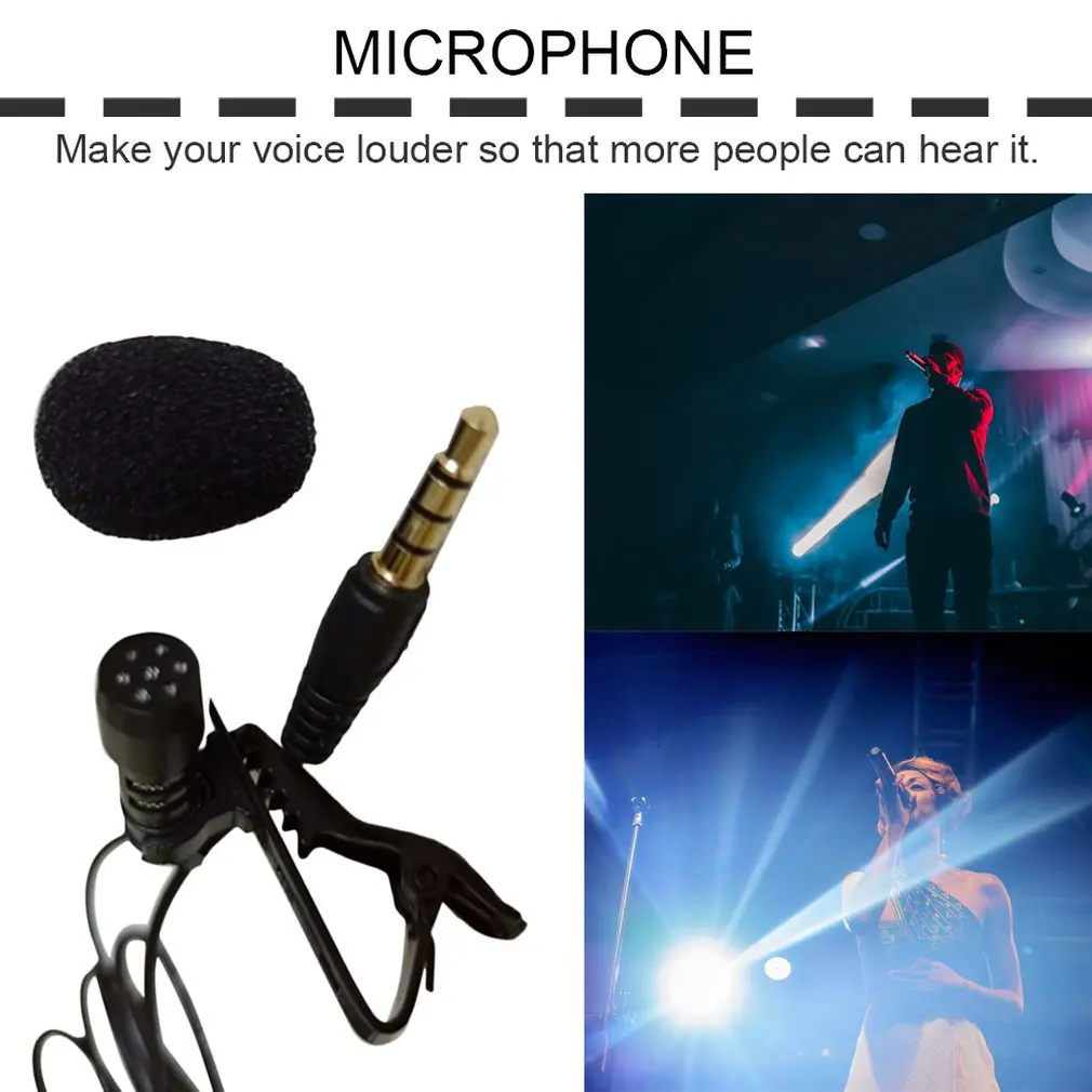 Универсальный Портативный 3 5 мм мини компьютерный микрофон лацкан петличный для