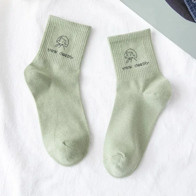 

Harajuku Kawaii Casual Women's Socks Cute Design Abstract Socks Korean Style Oil Painting Art Socks Hot Sale Socks Women 2021