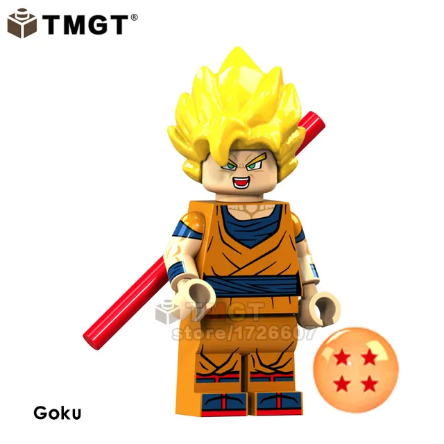 Одна распродажа Dragon Ball Z Сон Гоку гогета плавки ланч-маи Android 17 строительные блоки игрушки для детей - Цвет: XP024-Goku