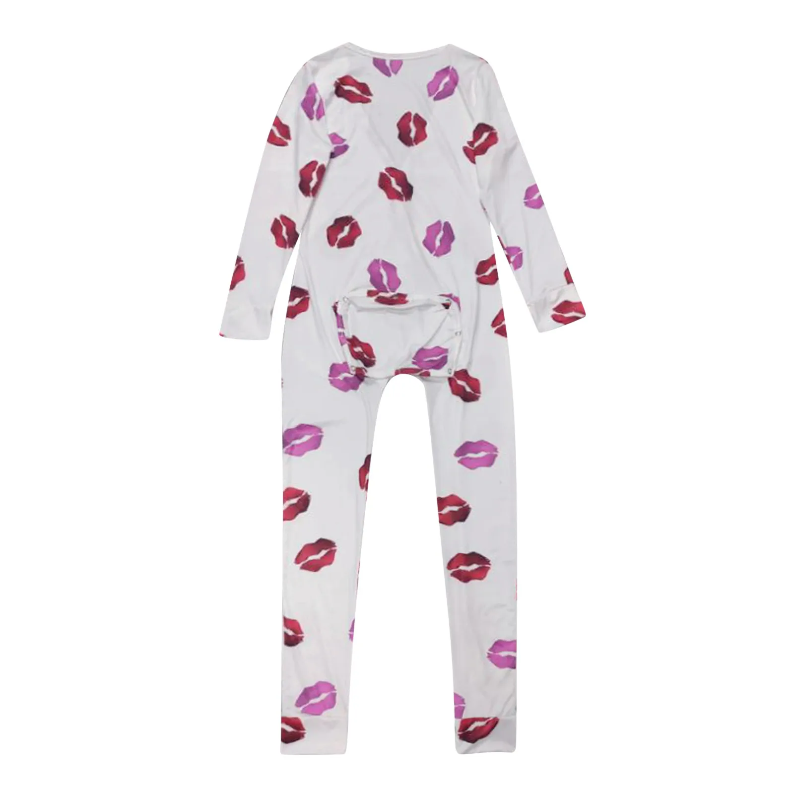 

pyjama combinaison adulte Sexy Women's Pijamas Button-down Front Functional Buttoned Flap V-neck Pajamas Adults Jumpsuit Pyjama