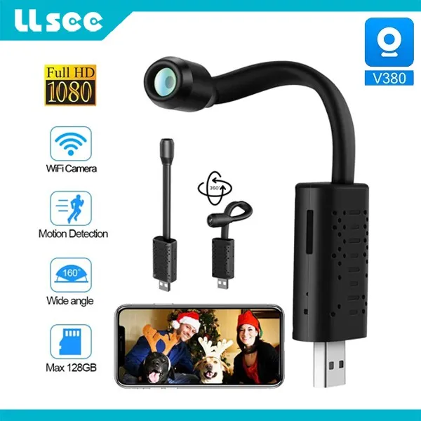 

LLsee-V380 Wifi HD 1080p CCTV Outdoor AI Tracking Wired Mini High Speed Dome IP Camera