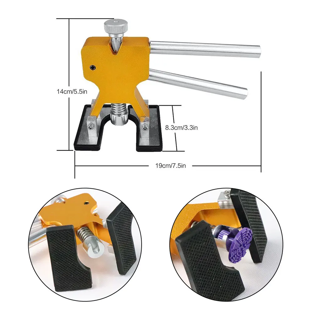 

AUTO REPAIR TOOLS PAINTLESS DENT LIFTER T-BAR TOOLS GLUE GUN TABS CAR BODY REMOVAL