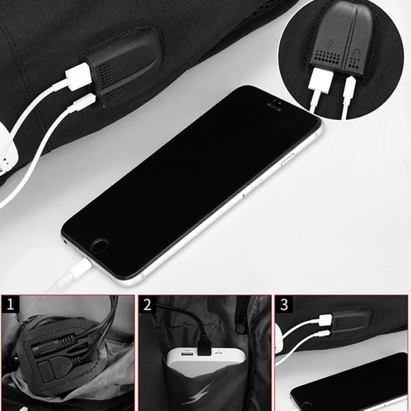 Рюкзак с защитой от кражи светящийся водонепроницаемый рюкзак для мужчин AJAX