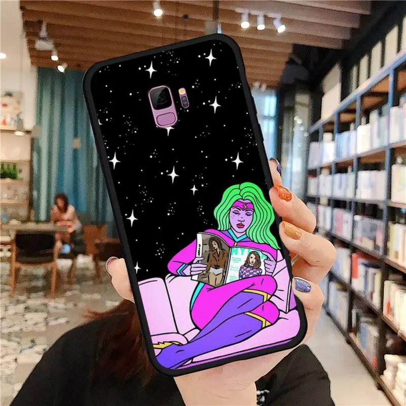 

Alien Green Art Phone Case For Samsung galaxy S 7 8 9 10 20 edge A 6 10 20 30 50 51 70 note 10 plus